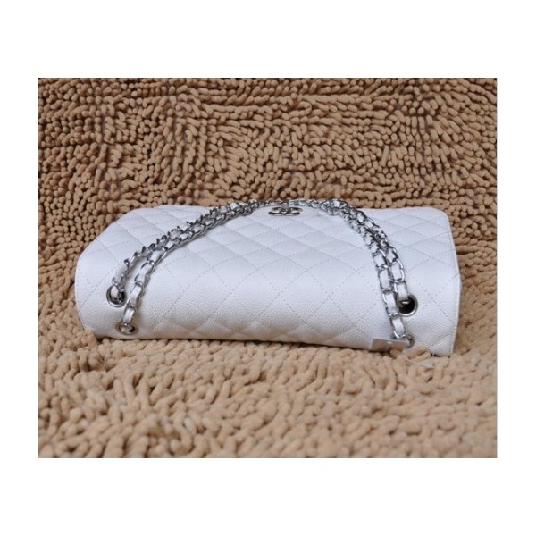 Bianco Chanel A47600 Flap Borse In Pelle Fiore Con Hardware Arge
