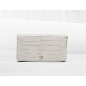 Chanel A65058 Y07561 30000 Rousset Zip En Portefeuilles Alligato