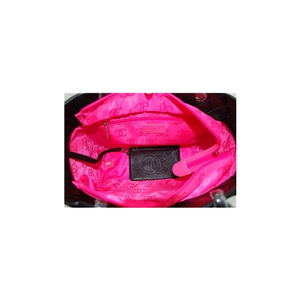 Chanel Cambon Borse Nero Agnello Bianco Con Logo Doppia C
