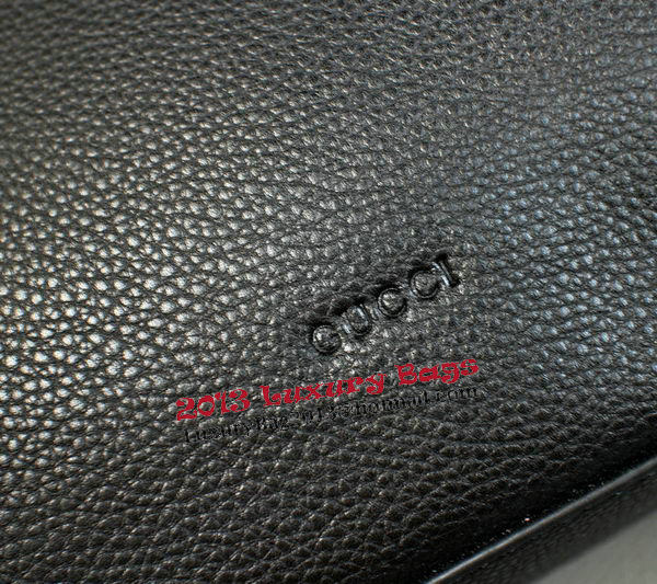 Gucci Bamboo Daily Leather Top Handle Bag G1123 Black