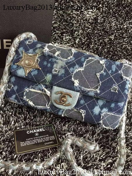 Chanel Classic Flap Bag Denim A66777 Blue