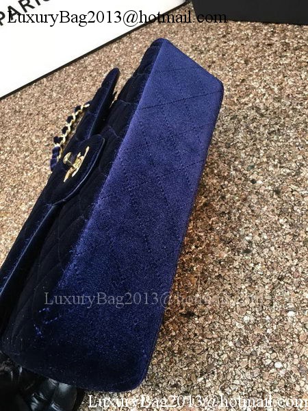 Chanel 2.55 Series Flap Bags Original Royal Velvet Leather A1112 Gold