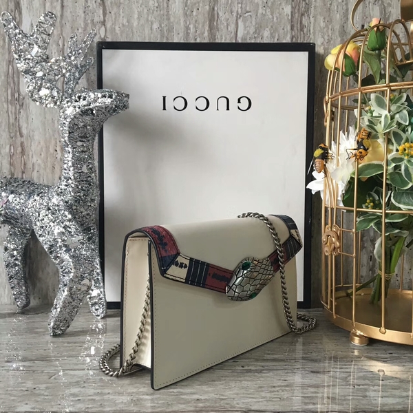 Gucci Now PYTHON Shoulder Bag 453753 White