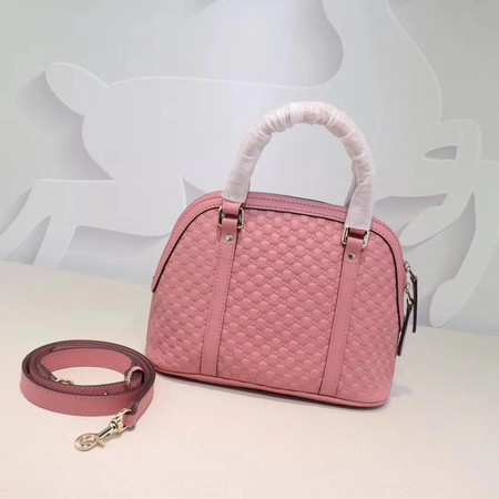 Gucci Signature Leather Top Handle Bag 449654 Pink