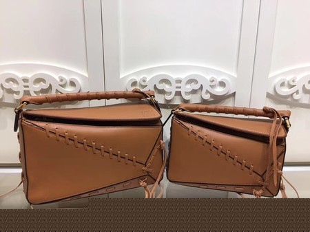 Loewe Puzzle Calfskin Leather Tote Bag 9124 Brown