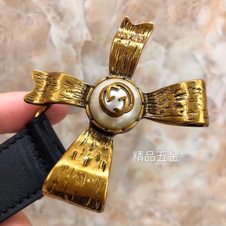 Gucci 20MM Leather Belt 414522 Black