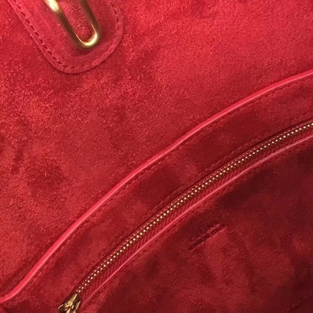 Celine Cabas Phantom Bags Original Nubuck Leather 3370 Red