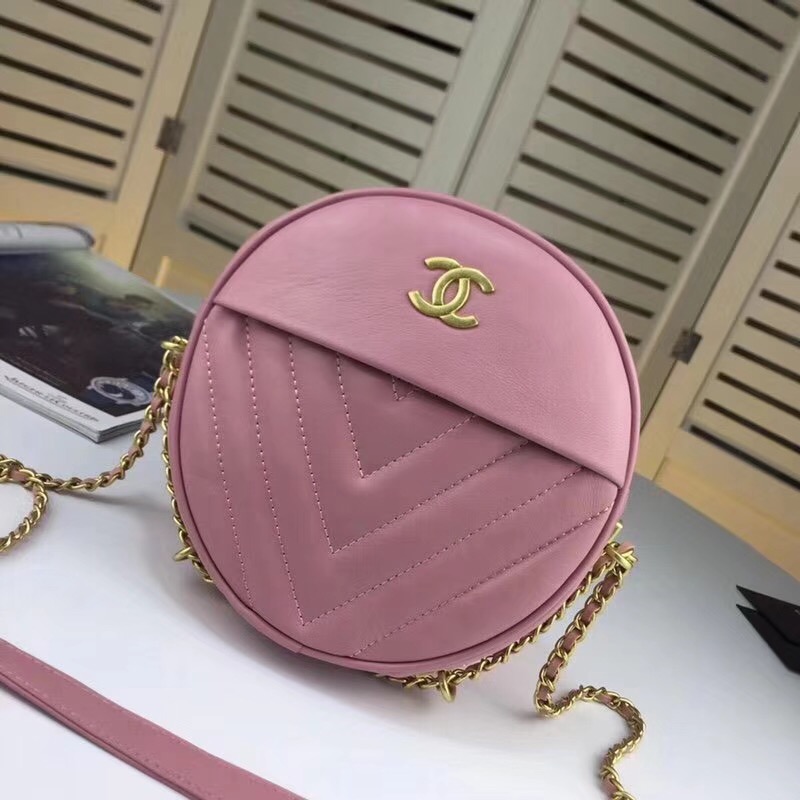 Chanel Sheepskin Leather Shoulder Bag 3698 pink