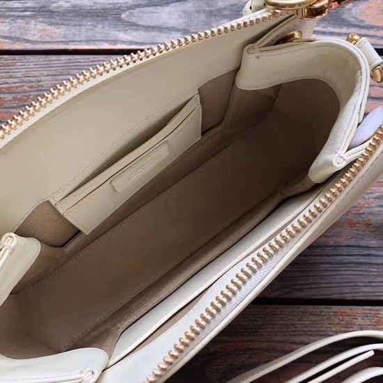 CHLOE Roy leather and suede small shoulder bag 20657 cream