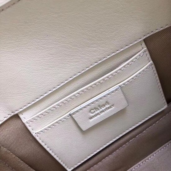 CHLOE Roy leather and suede small shoulder bag 20657 cream