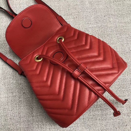 Gucci GG Marmont matelasse backpack 528129 red