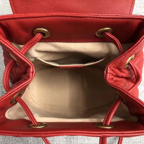 Gucci GG Marmont matelasse backpack 528129 red