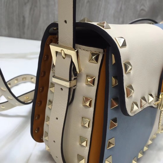Valentino Original Leather cross-body bag 38021 blue&white