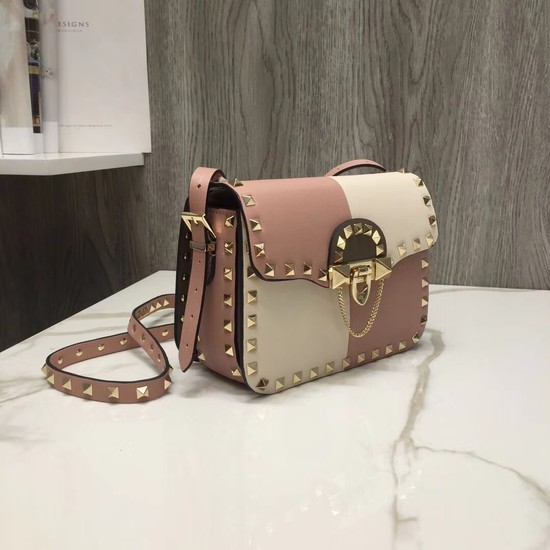 Valentino Original Leather cross-body bag 38021 pink&white