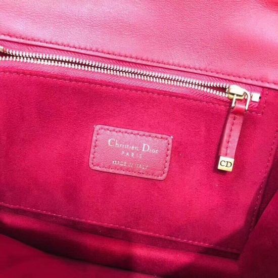 Dior DIORDIRECTION FLAP BAG IN RED LAMBSKIN M6810