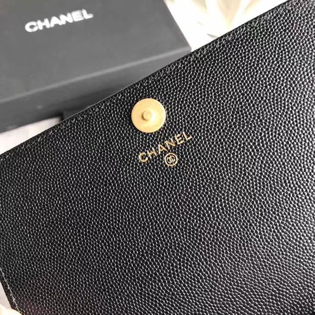 BOY CHANEL Clutch with Chain A84433 black