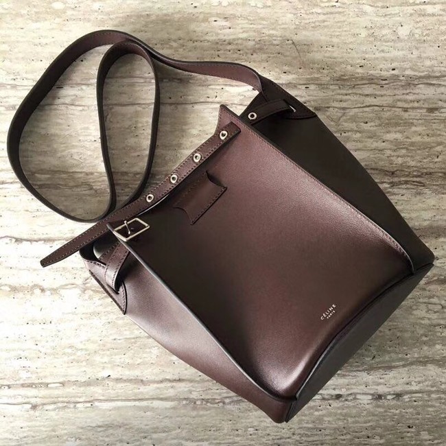 CELINE BIG BAG BUCKET IN SUPPLE GRAINED CALFSKIN 55428 Wine