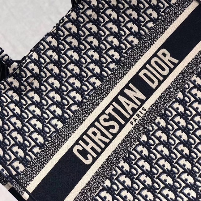 DIOR BOOK TOTE BAG IN EMBROIDERED DIOR OBLIQUE CANVAS M1286