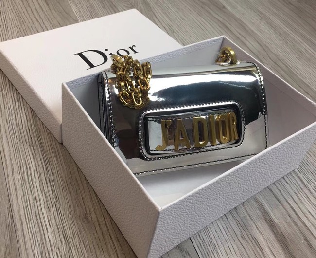 MINI Jadior flap bag metallic mirror calfskin M9002 silver