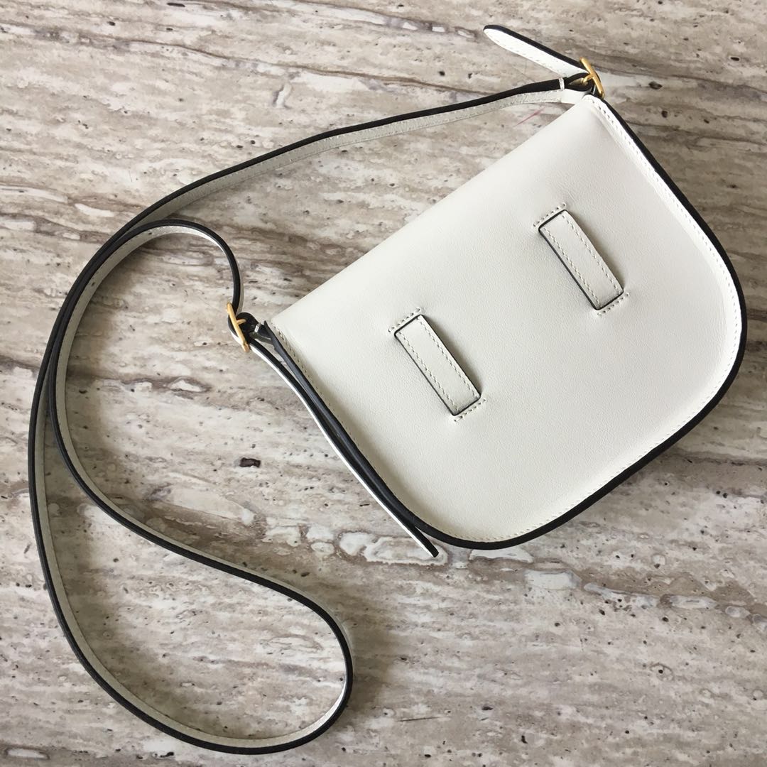 Celine Original Leather mini Shoulder Bag 3694 WHITE