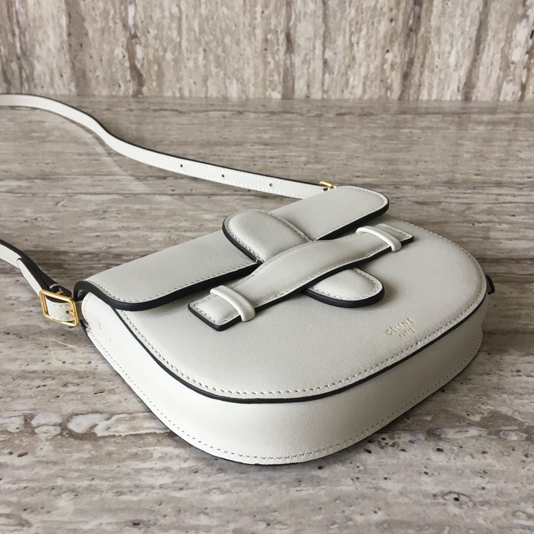 Celine Original Leather mini Shoulder Bag 3694 WHITE