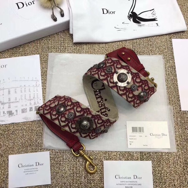 Dior BURGUNDY CANVAS STRAP 03566