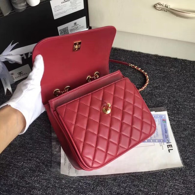 Chanel Original Classic Handbag 25698 red