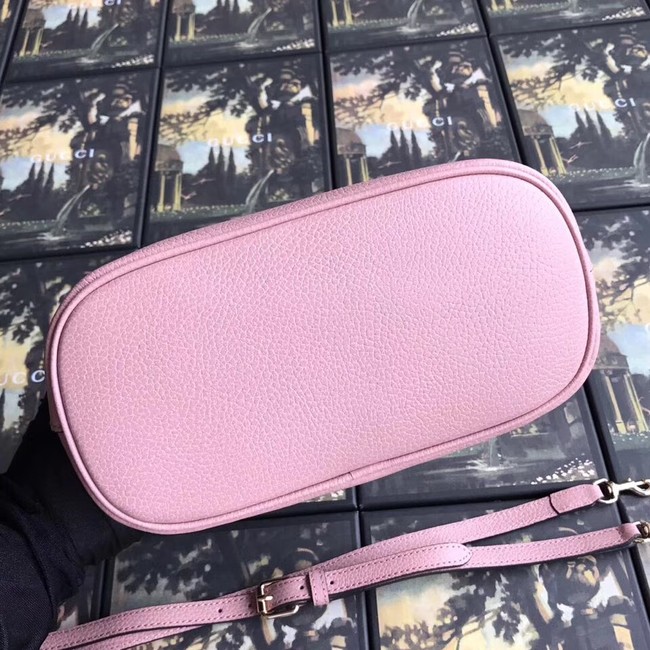 Gucci GG Leather Tote Bag 449661 pink