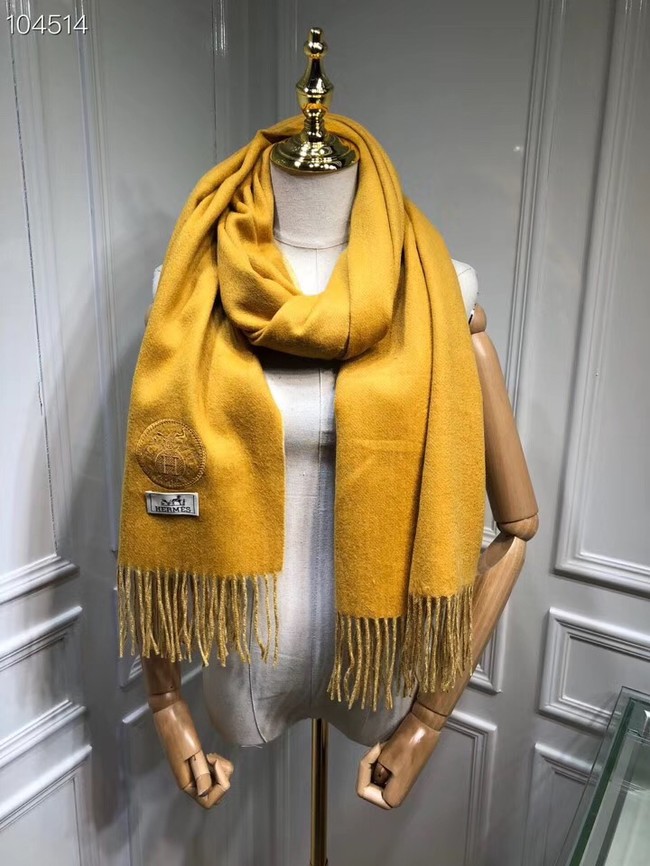 Hermes lambswool & cashmere Shawl 71151 yellow