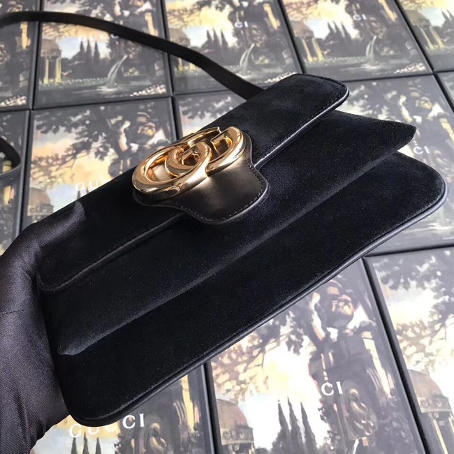 Gucci Arli small shoulder bag 550129 black suede