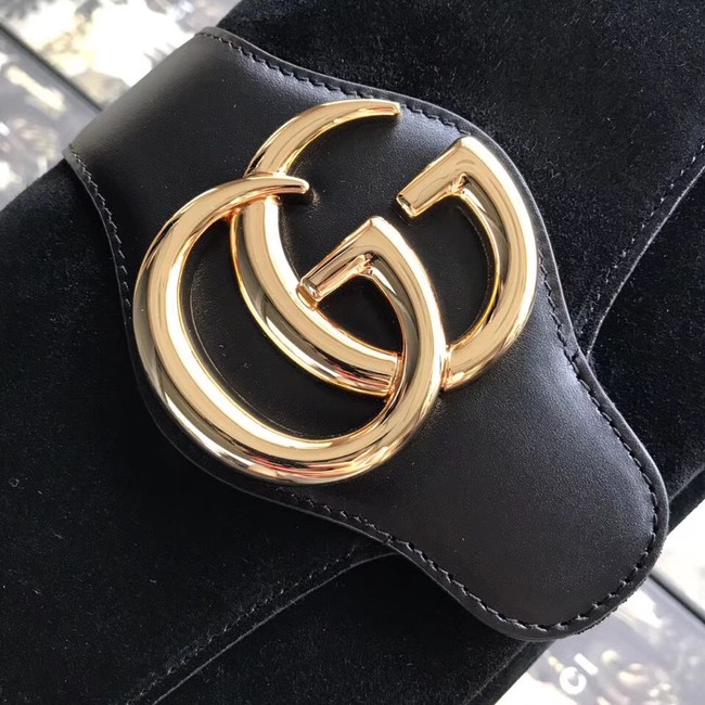 Gucci Arli small shoulder bag 550129 black suede