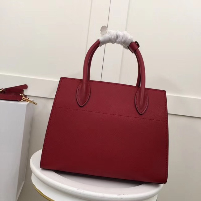 Prada Calf leather bag 1BA050 red&grey