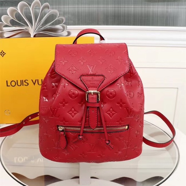 Louis Vuitton Monogram Empreinte Calf Leather Backpack M43431 red