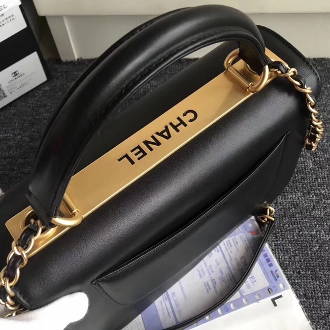 Chanel Original small flap bag with top handle A92236 black