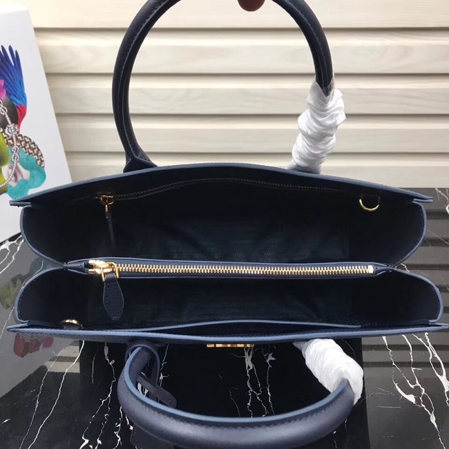 Prada Saffiano Leather Tote Large 1BA153 dark blue
