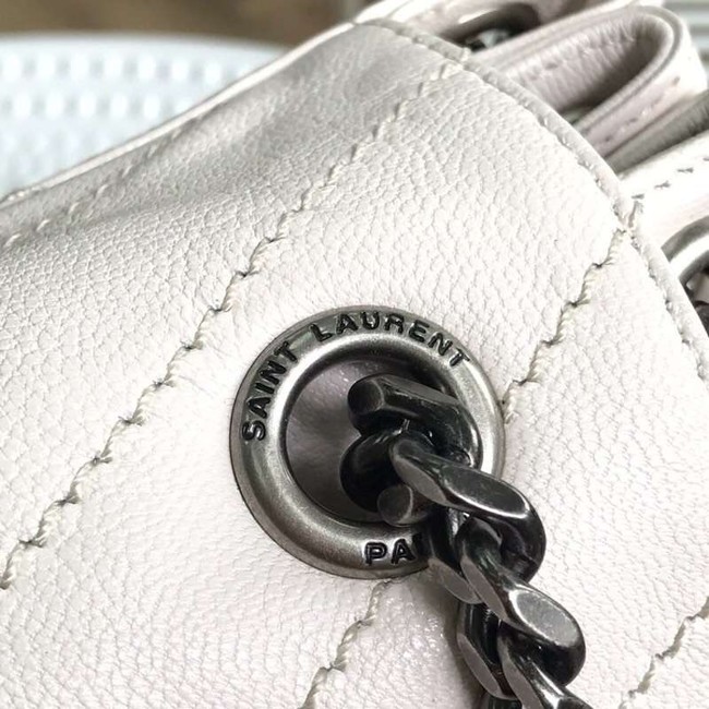 SAINT LAURENT leather shoulder bag Y554256 cream