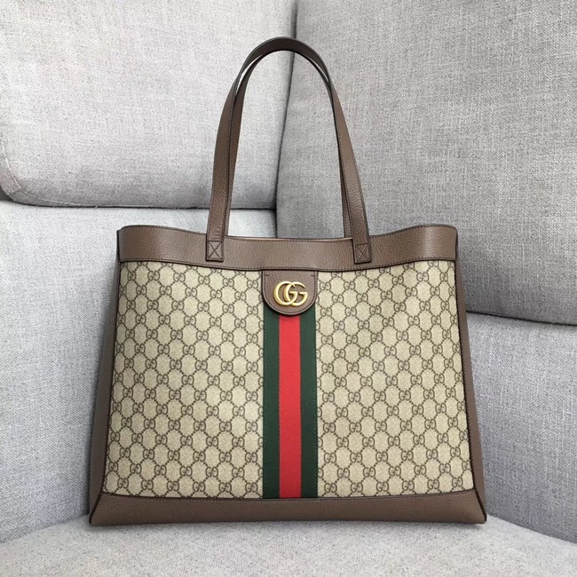 Gucci Ophidia GG tote with Three Little Pigs 547947 brown