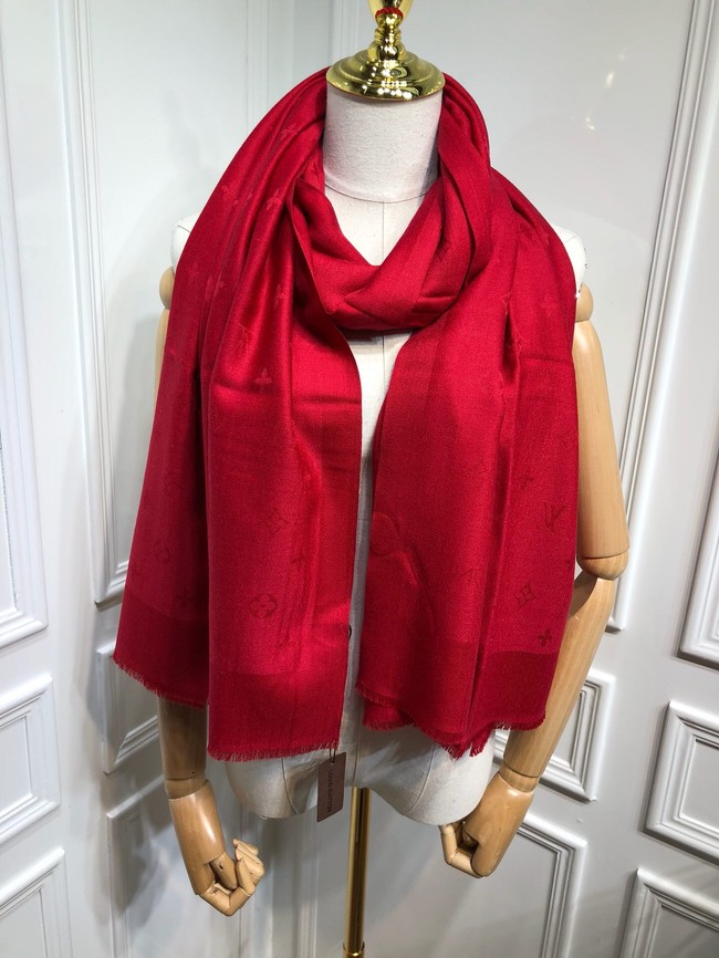 Louis Vuitton Monogram flower pattern silk M71152 red