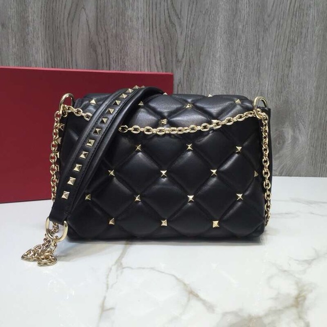 VALENTINO Candy quilted leather cross-body bag 0072 black
