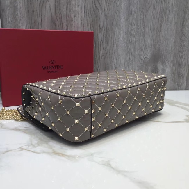 VALENTINO Quilted leather shoulder bag 96593 Khaki