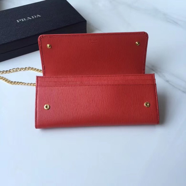 Prada Calfskin Leather Shoulder Bag 1BP290 red