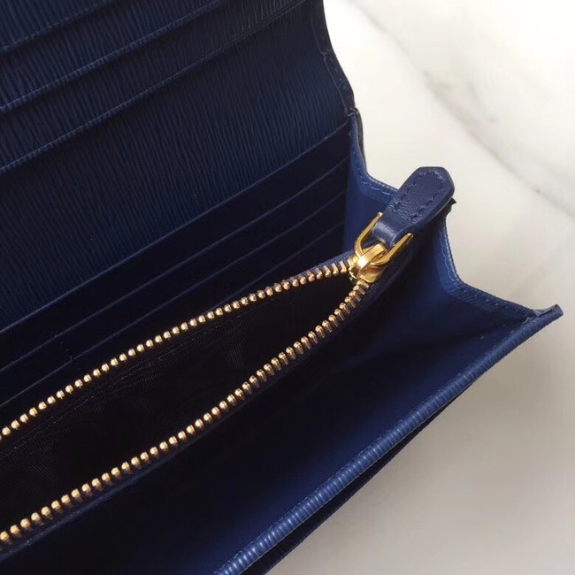 Prada Leather Wallet 1MH132 blue