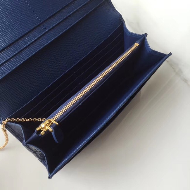 Prada Leather Wallet 1MH132 blue