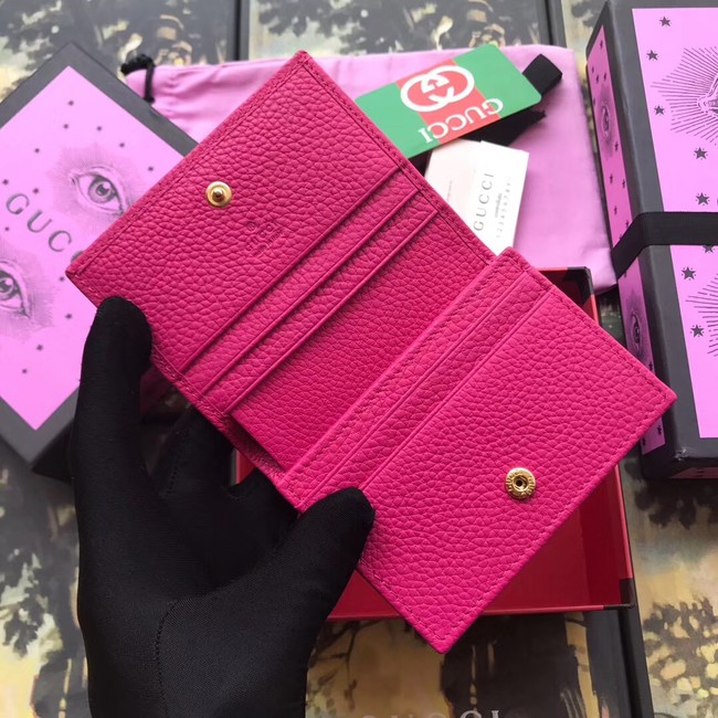 Gucci Leather card case 456126 rose