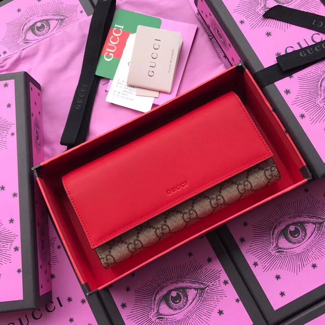 Gucci GG Supreme wallet 410100 red