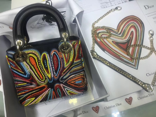 Dior GEBORDUURDE MINI LADY DIOR-TAS M912