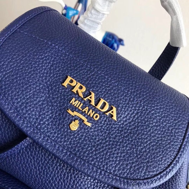 Prada original Leather backpack 1BZ035 blue