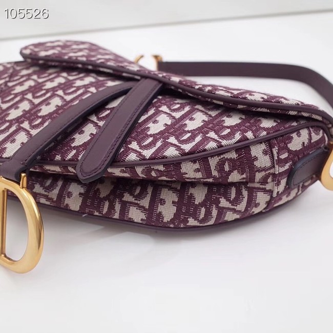Dior SADDLE BAG CANVAS M0446 purplish 