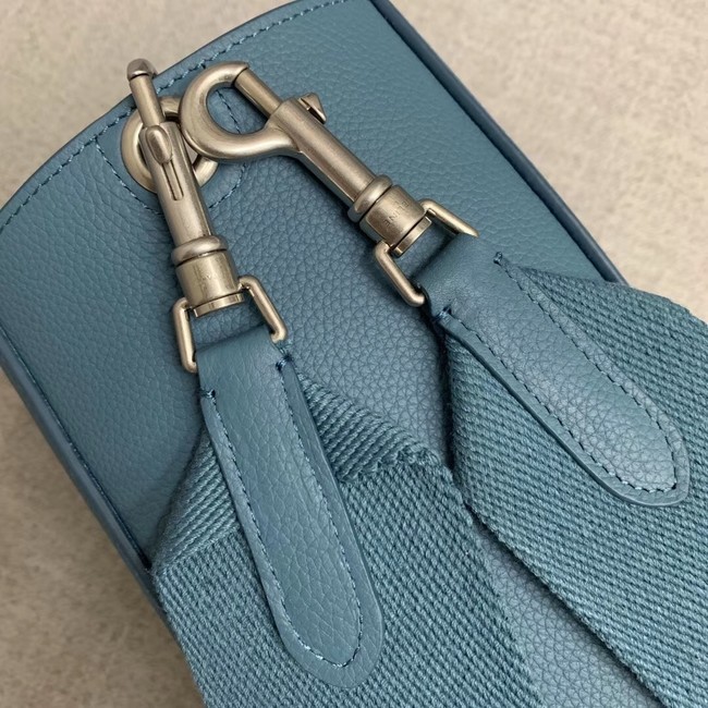 CELINE SANGLE SMALL BUCKET BAG IN SOFT GRAINED CALFSKIN 189303 BLUE