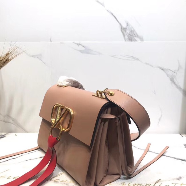 Valentino Garavani VRING Small leather shoulder bag 00843 apricot